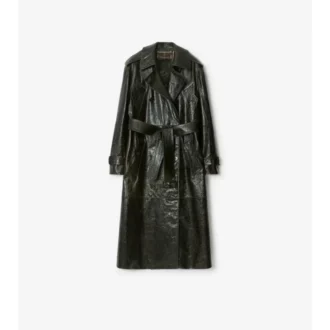 Dlouhý Trench Coat z reliéfní kůže