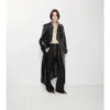 Dlouhý Trench Coat z reliéfní kůže Dlouhý Trench Coat z reliéfní kůže