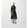 Dlouhý Trench Coat z reliéfní kůže Dlouhý Trench Coat z reliéfní kůže
