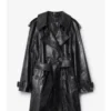 Dlouhý Trench Coat z reliéfní kůže Dlouhý Trench Coat z reliéfní kůže