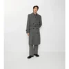 Dlouhý Trench Coat z vlny s rybí kostkou Dlouhý Trench Coat z vlny s rybí kostkou