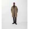 Dlouhý vlněný Car Coat Dual Burberry s rybí kostkou Dlouhý vlněný Car Coat Dual Burberry s rybí kostkou