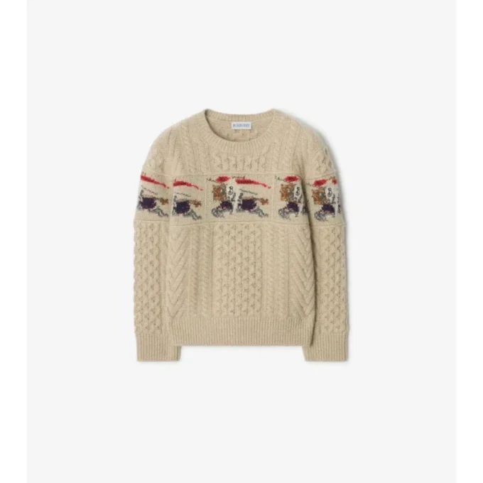 EKD Aran Knit Wool Cashmere Sweater EKD Aran Knit Wool Cashmere Sweater