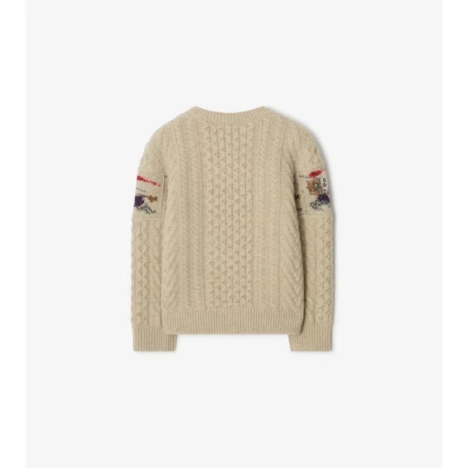EKD Aran Knit Wool Cashmere Sweater EKD Aran Knit Wool Cashmere Sweater