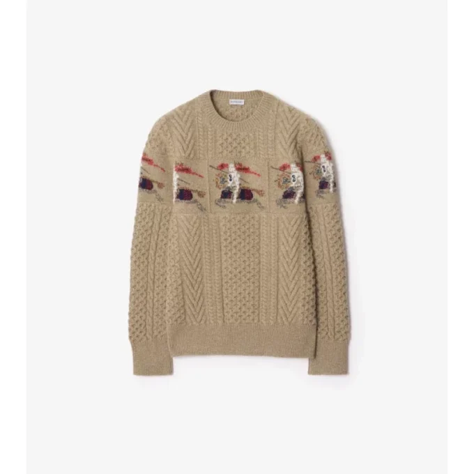 EKD Aran Knit Wool Sweater EKD Aran Knit Wool Sweater