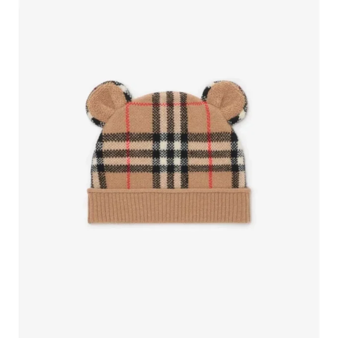 Čepice Teddy s kostkovaným vzorem z vlny a kašmíru Čepice Teddy s kostkovaným vzorem z vlny a kašmíru