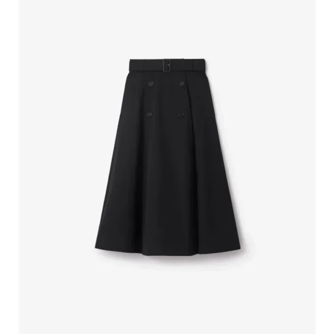 Gabardine trenčkotová midi sukně Gabardine trenčkotová midi sukně
