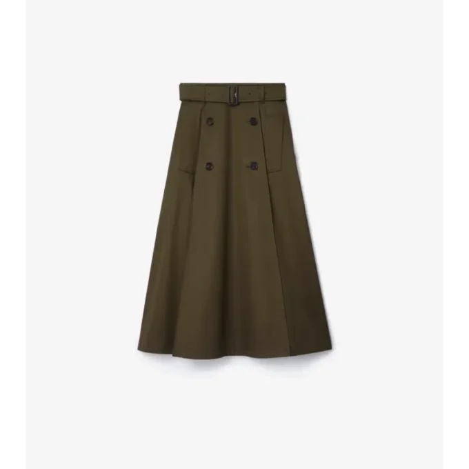 Gabardine trenčkotová midi sukně Gabardine trenčkotová midi sukně