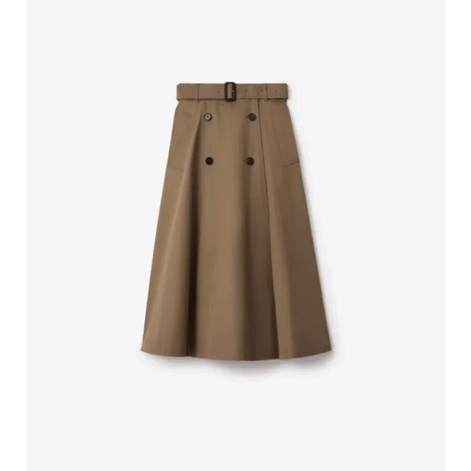 Gabardine trenčkotová midi sukně Gabardine trenčkotová midi sukně