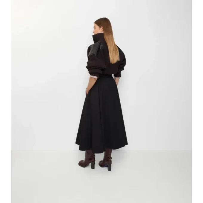 Gabardine trenčkotová midi sukně Gabardine trenčkotová midi sukně