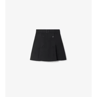 Gabardine trenčkotová minisukně