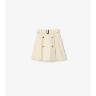 Gabardine trenčkotová minisukně