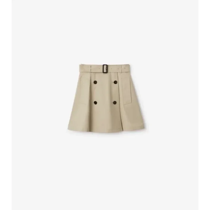 Gabardine trenčkotová minisukně Gabardine trenčkotová minisukně