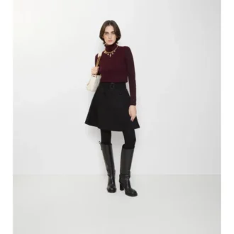 Gabardine trenčkotová minisukně