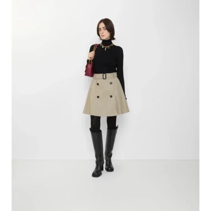 Gabardine trenčkotová minisukně Gabardine trenčkotová minisukně