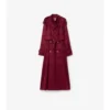 Hedvábný Trench Coat s kostkovaným vzorem Hedvábný Trench Coat s kostkovaným vzorem