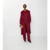 Hedvábný Trench Coat s kostkovaným vzorem Hedvábný Trench Coat s kostkovaným vzorem