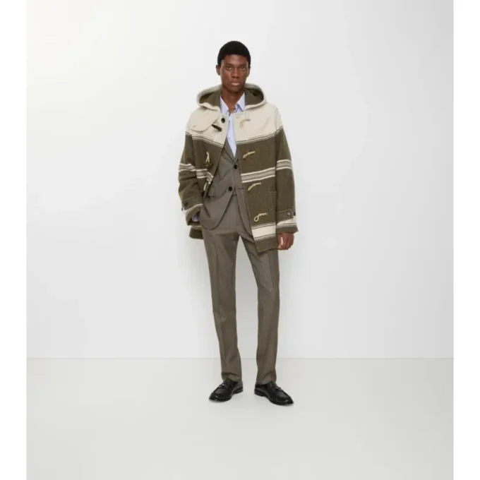 Kalhoty z vlny typu „sharkskin“ Kalhoty z vlny typu „sharkskin“