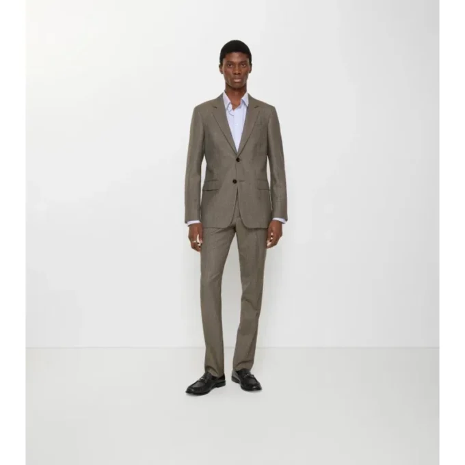 Kalhoty z vlny typu „sharkskin“ Kalhoty z vlny typu „sharkskin“