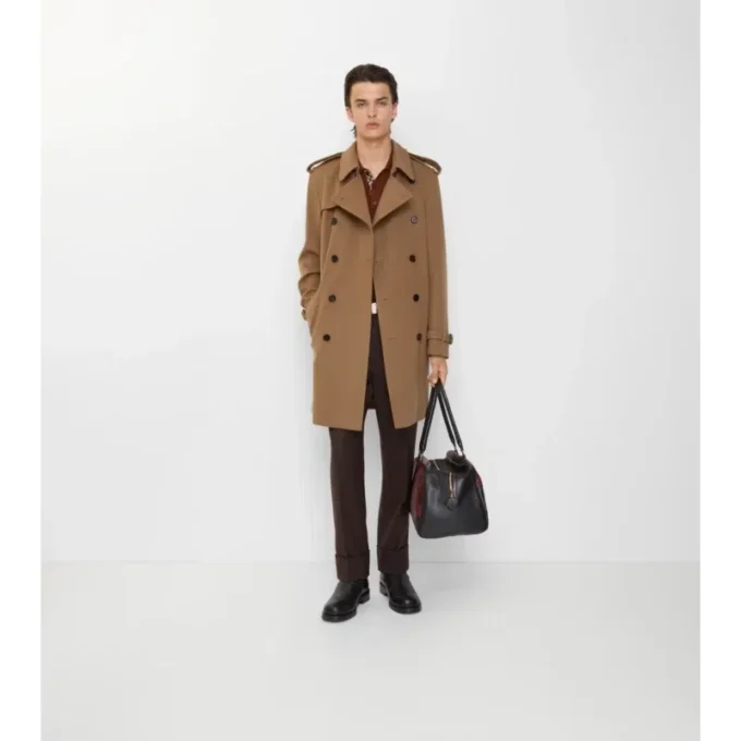 Kašmírový Trench Coat střední délky Kašmírový Trench Coat střední délky