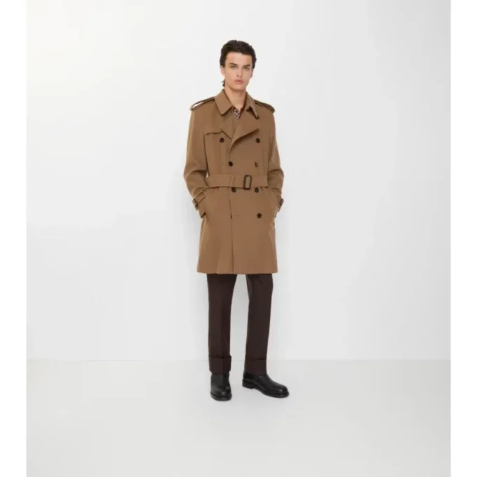Kašmírový Trench Coat střední délky Kašmírový Trench Coat střední délky