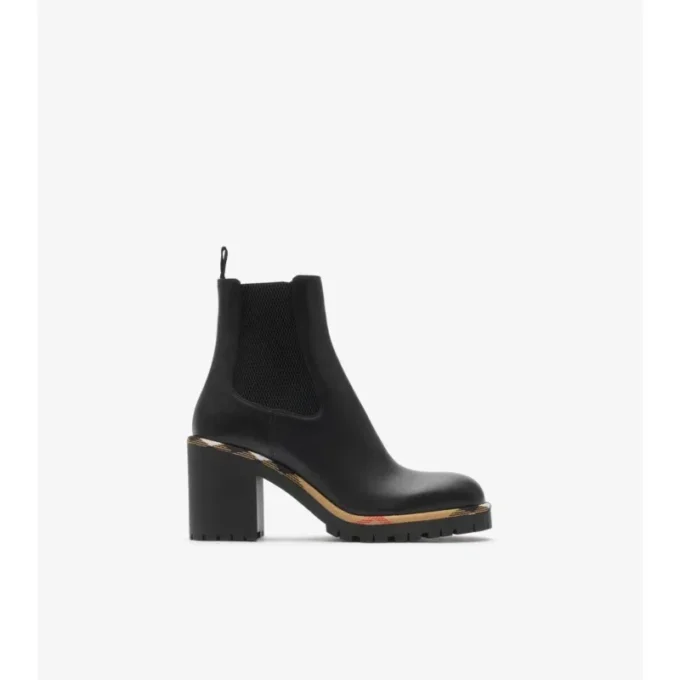 Kožené Chelsea boty s podpatkem Gravel Kožené Chelsea boty s podpatkem Gravel