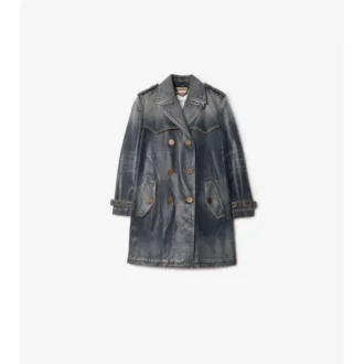 Krátký Denim Trench Coat