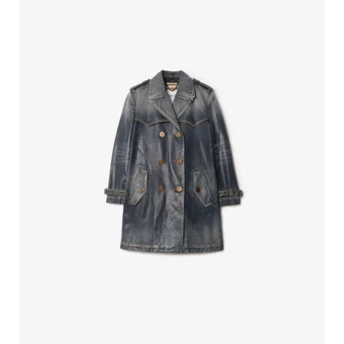Krátký Denim Trench Coat