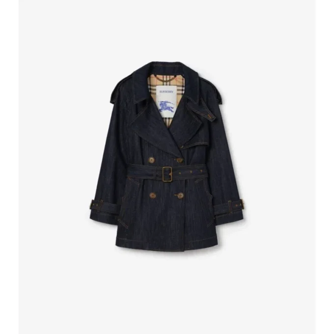 Krátký Denim Trench Coat Fitzrovia Krátký Denim Trench Coat Fitzrovia