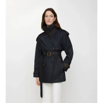Krátký Denim Trench Coat Fitzrovia