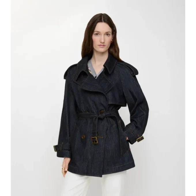 Krátký Denim Trench Coat Fitzrovia Krátký Denim Trench Coat Fitzrovia