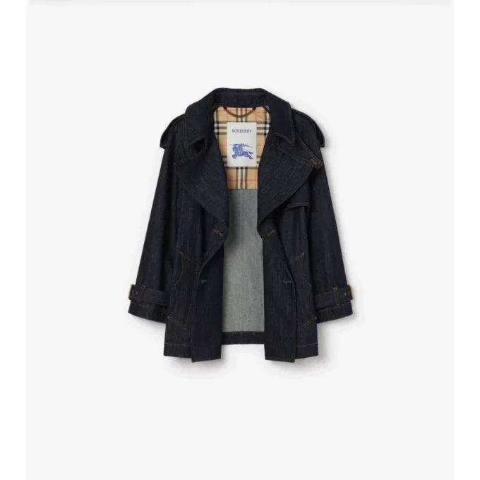 Krátký Denim Trench Coat Fitzrovia Krátký Denim Trench Coat Fitzrovia