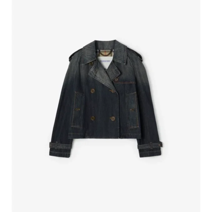 Krátká Denim trenčkotová bunda Mayfair Krátká Denim trenčkotová bunda Mayfair
