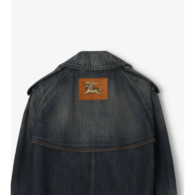 Krátká Denim trenčkotová bunda Mayfair Krátká Denim trenčkotová bunda Mayfair