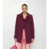 Krátký Foxfield Trench Coat z semiše s paisley vzorem