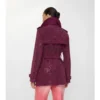 Krátký Foxfield Trench Coat z semiše s paisley vzorem