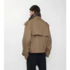 Krátká gabardénová trenčkotová bunda Krátká gabardénová trenčkotová bunda