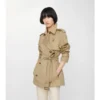 Krátký lehký bavlněný Belgravia Trench Coat Krátký lehký bavlněný Belgravia Trench Coat