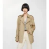 Krátký lehký bavlněný Belgravia Trench Coat Krátký lehký bavlněný Belgravia Trench Coat