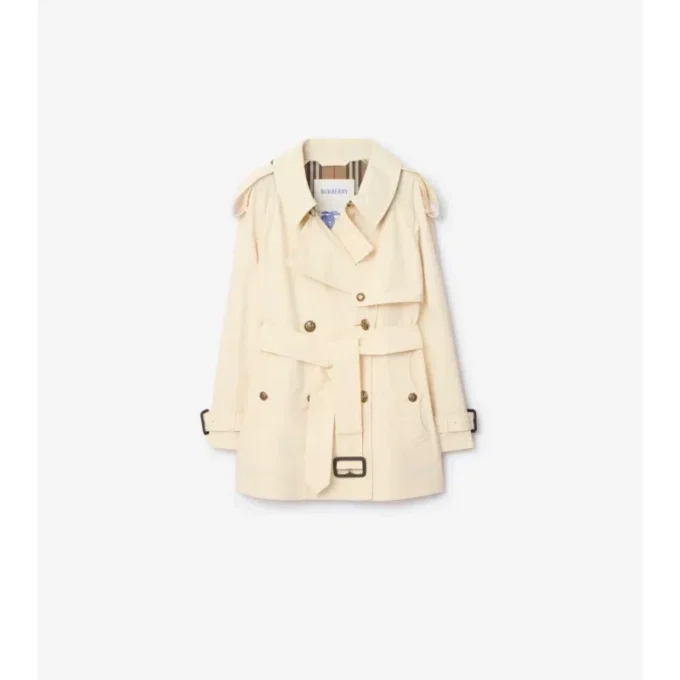 Krátký lehký bavlněný Fitzrovia Trench Coat Krátký lehký bavlněný Fitzrovia Trench Coat