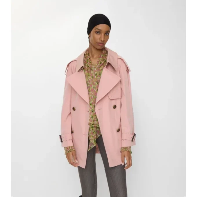 Krátký lehký bavlněný Fitzrovia Trench Coat Krátký lehký bavlněný Fitzrovia Trench Coat