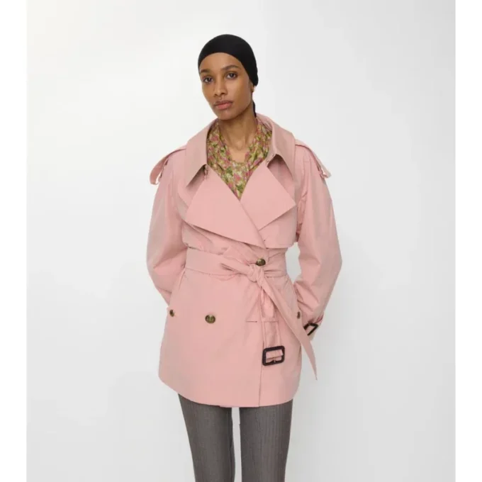 Krátký lehký bavlněný Fitzrovia Trench Coat Krátký lehký bavlněný Fitzrovia Trench Coat