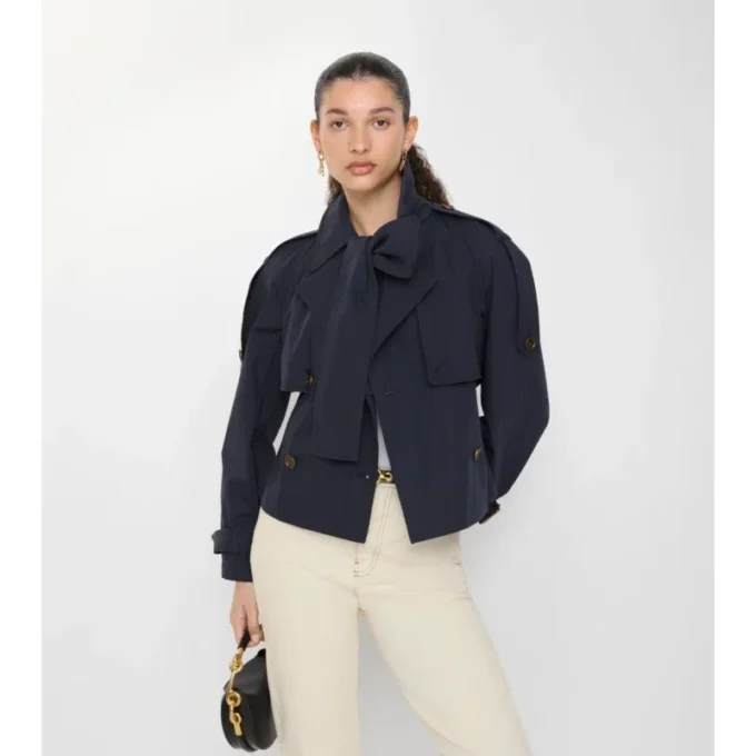 Krátký plátěný Trench Coat Trerose