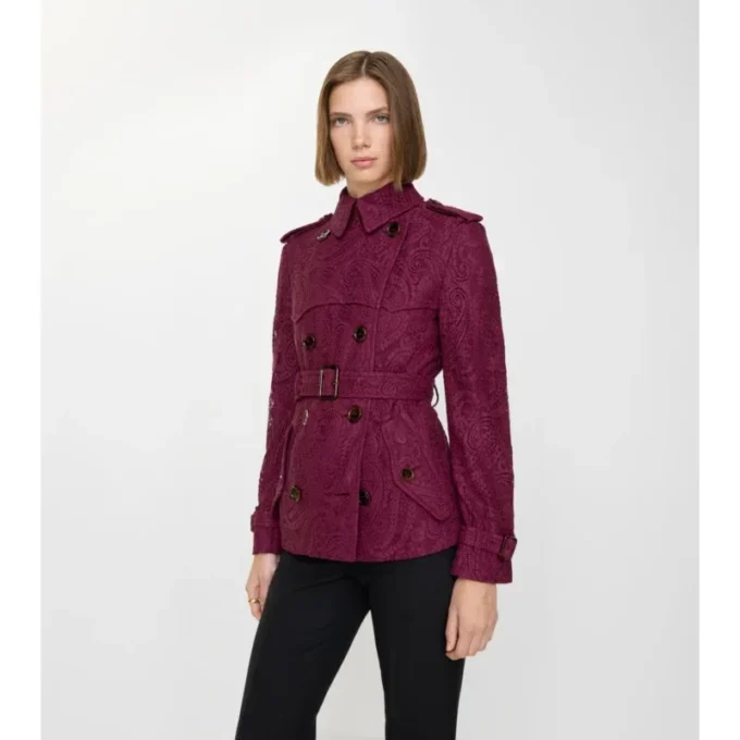 Krátký Trench Coat Foxfield s paisley vzorem Krátký Trench Coat Foxfield s paisley vzorem