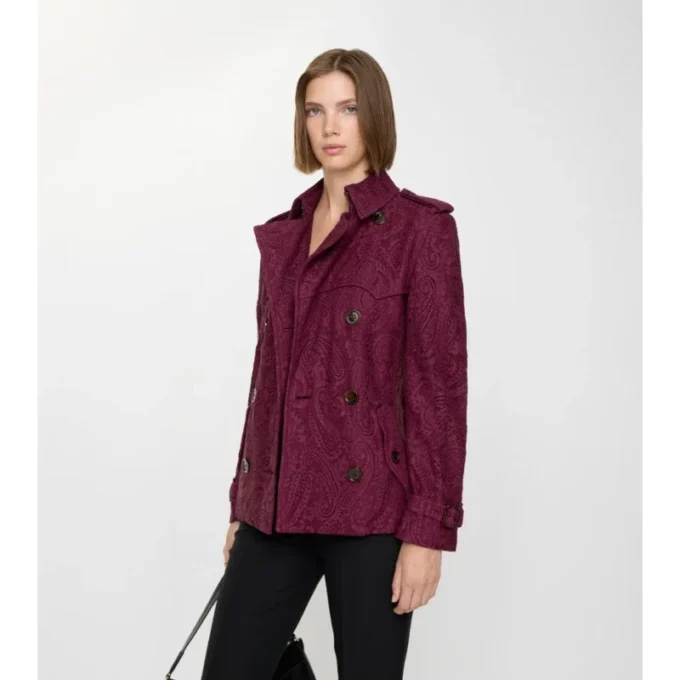 Krátký Trench Coat Foxfield s paisley vzorem Krátký Trench Coat Foxfield s paisley vzorem