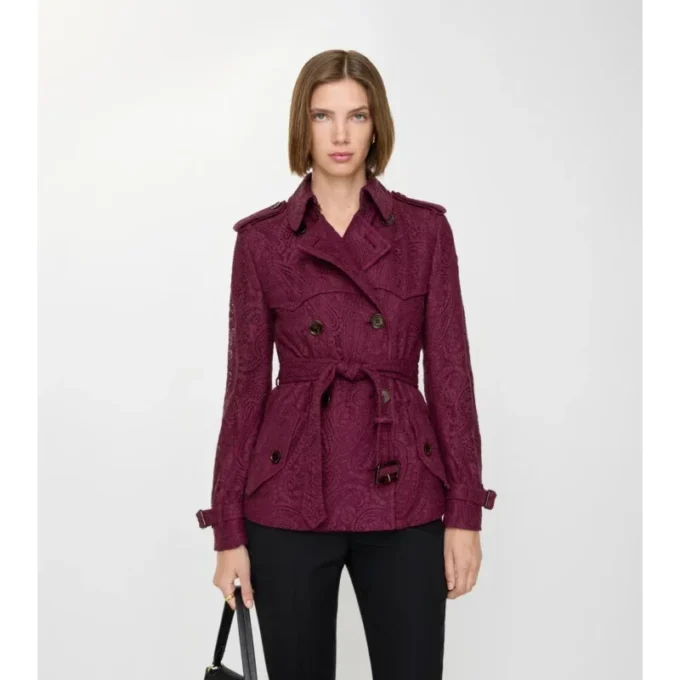 Krátký Trench Coat Foxfield s paisley vzorem Krátký Trench Coat Foxfield s paisley vzorem