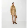 Krátký Trench Coat Summerside s kostkovaným potiskem a efektem rafie Krátký Trench Coat Summerside s kostkovaným potiskem a efektem rafie