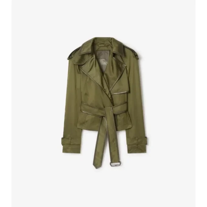 Krátký Trench Coat z nylonové směsi