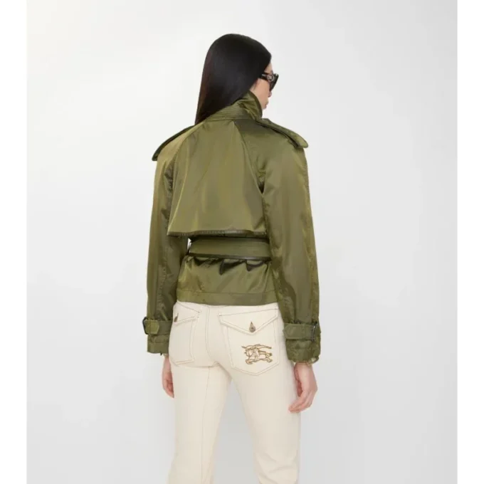 Krátký Trench Coat z nylonové směsi