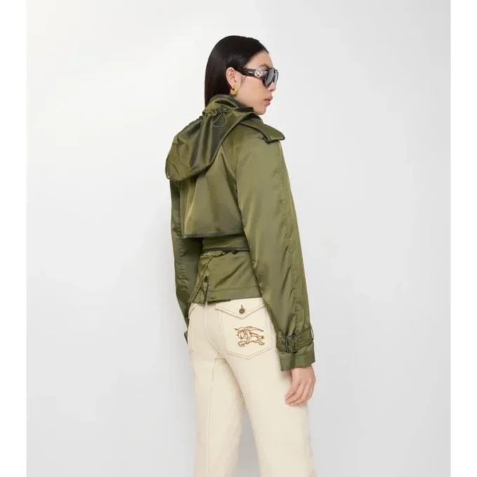 Krátký Trench Coat z nylonové směsi